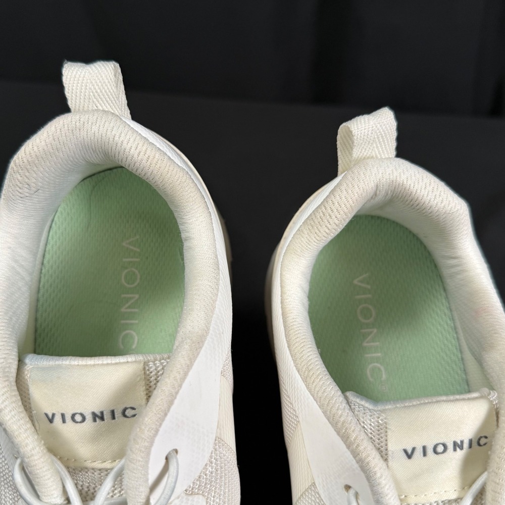 Vionic Norelle White Mesh Bungee Lace Walking Shoe Orthopedic Sneakers Women 9.5 - Picture 9 of 16